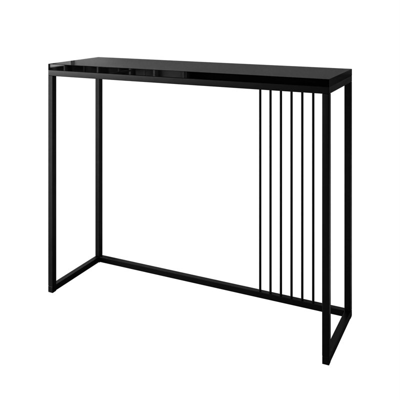 Heston Console Table, Black, Black, 80cm H x 80cm W x 30cm D