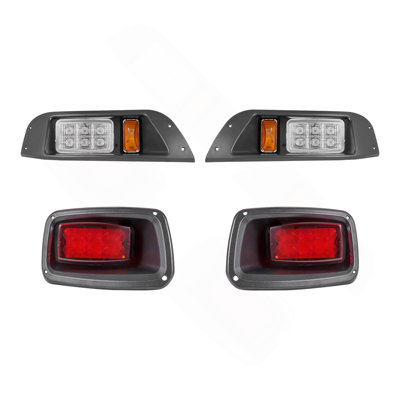 12 Volt Golf Cart LED Headlight Tail Light Kit For Club Car DS 1993-Up Models