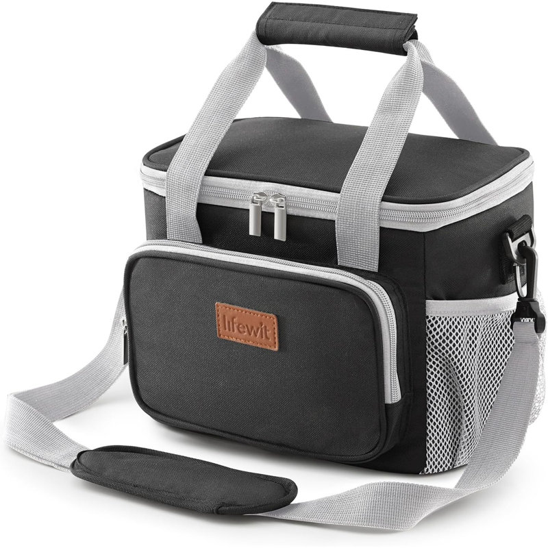 Large Lunch Bag(8.5L), Grey/Black