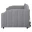 Lit de jour simple rembourré avec couchette escamotable et ports de chargement USB, gris-1038301040