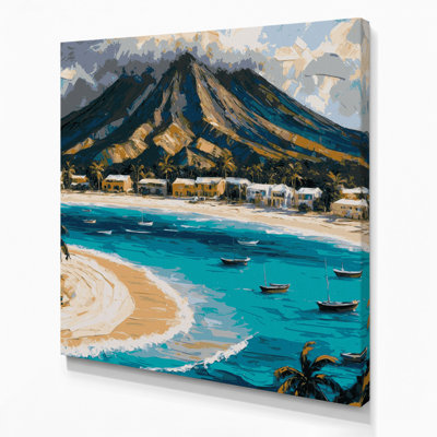 Art mural sur toile avec villes grises de Saint-Kitts-et-Nevis