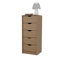 Commode mince à 5 tiroirs pour petits espaces - Commode en bois d'ingénierie moderne, beige