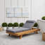 Ensemble de chaises longues en bois avec coussins et appui-tête-133232530