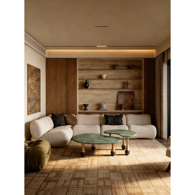 Serra Green Marble End Table