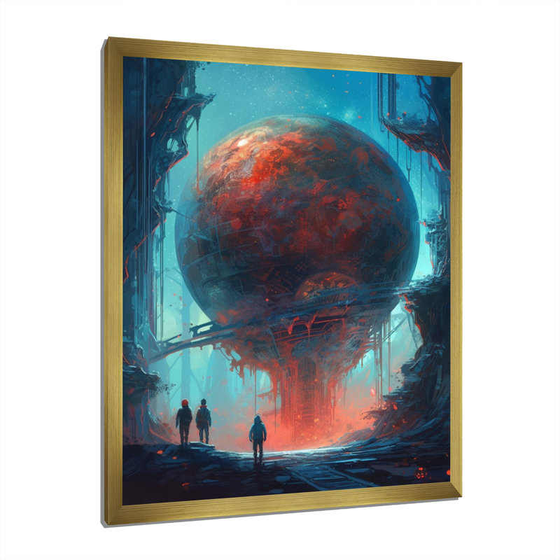 Living in the Galaxy II, reproduction d'art sur toile, H 44 po x l 34 po x P 1,5 po, Encadrement doré