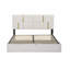 Cadre de lit moderne pour chambre à coucher, chambre d'amis, lit plateforme tapissier, lit de chambre à coucher avec système de rangement hydraulique