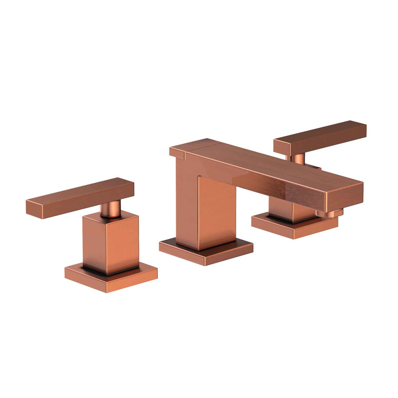 Skylar Widespread Bathroom Faucet with Drain Assembly, Antique Copper
