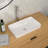 White, , 19"x12", Ceramic Bathroom Vessel Sink, Extended Rectangular Basin, Functional Ergonomics, Low Maintenance, Standard Drain Size Shape, Easy To Wipe Clean