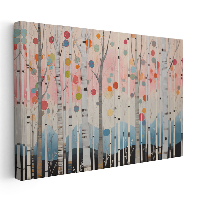 «Botanical Prints», art mural | Impressions contemporaines sur nature | Palette vibrante en bouleau
