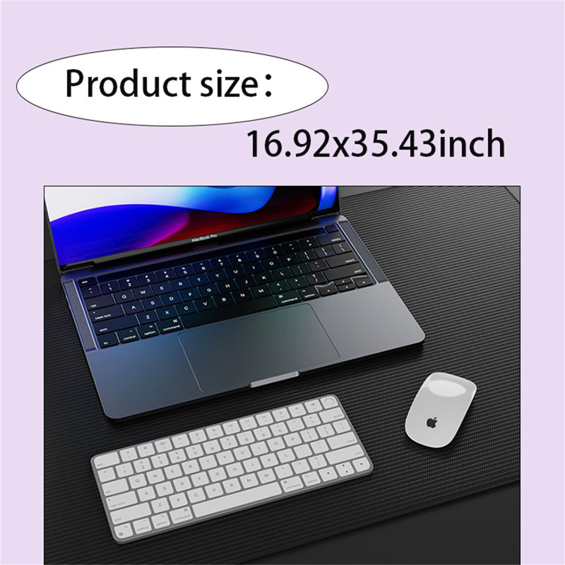Carbon Fiber Mouse Pad - Waterproof, Oversized With Stitched Edges