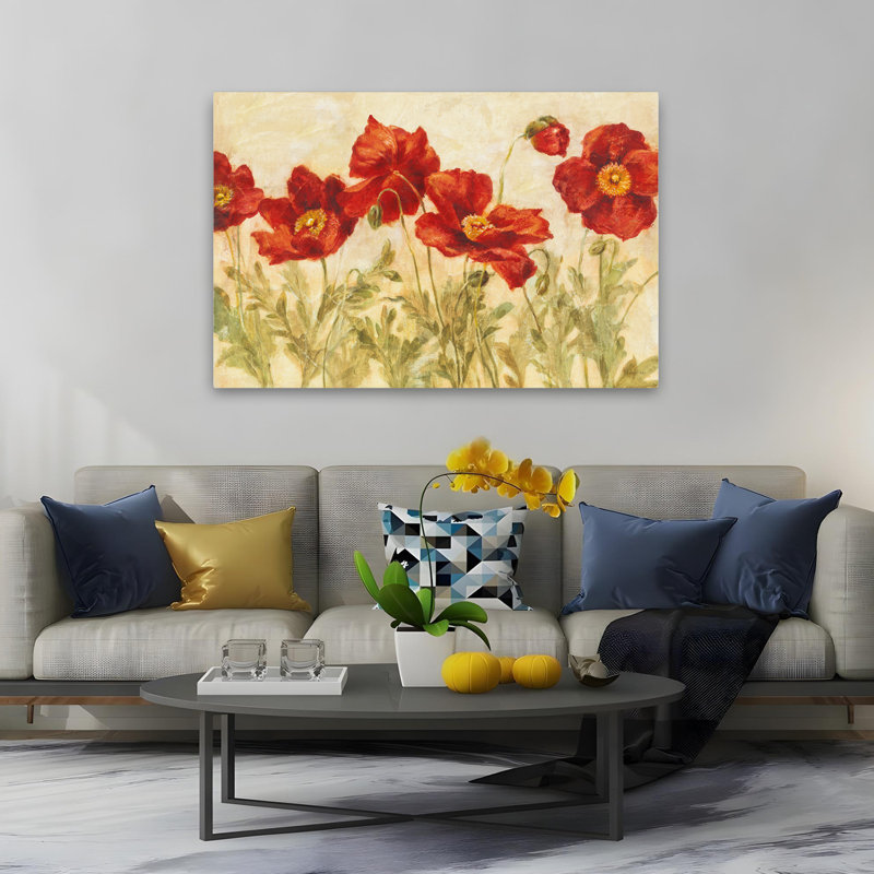 Fleurs florales - Coquelicots, H 40 po x l 60 po