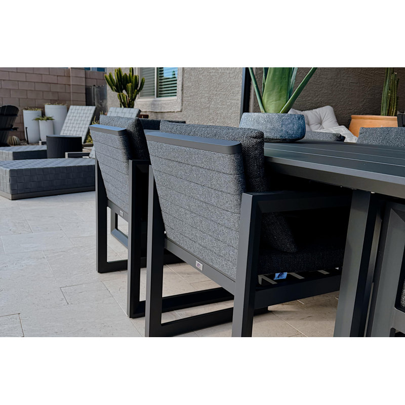 Outdoor Dining Set For 12 Aluminum Extra Long Patio Furniture Table And Chairs Set With All Weather Thick Cushion Rectangular Patio Dining Sets