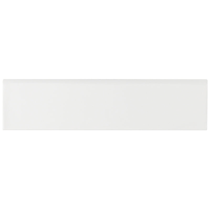 Midland Bianco 3x12 Polished Ceramic Bullnose Tile Trim