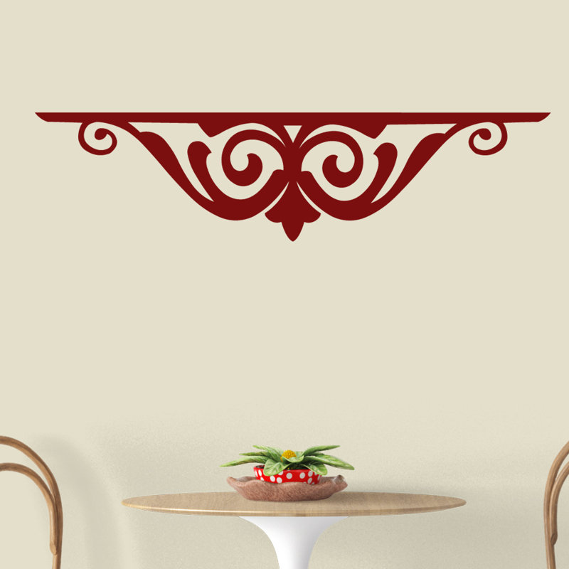 Joel Abstract Non-Wall Damaging Wall Decal, Cranberry