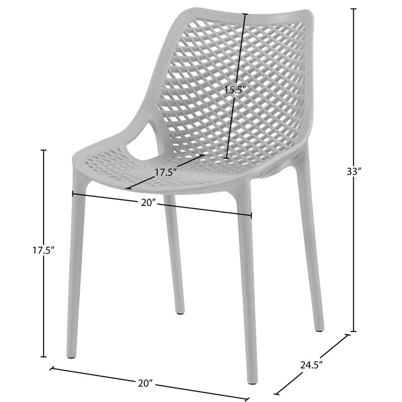 Chaise d'appoint Mykonos, Gris