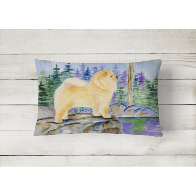 Chow Chow Outdoor Reversible Throw Pillow