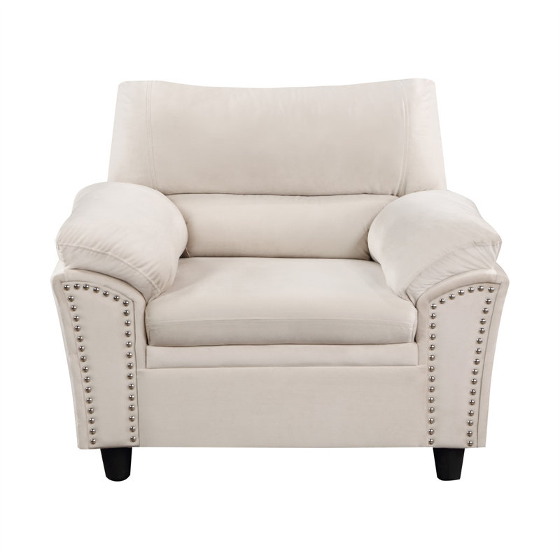 Fauteuil pivotant en lin 44,29 po, Lin beige