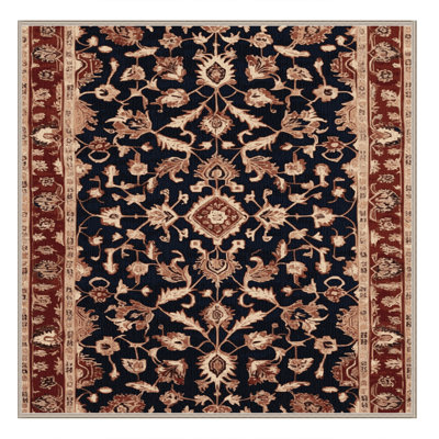 Machine Washable Persian Brown Area Rug