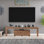 Élégant meuble télé en pin atlantique de 70,9 po x 19,7 po x 12,3 po | 100% panneau de particules enduit de mélamine, épaisseur: 0,7 pouce | Conception moderne et rustique, parfaite pour le salon et les espaces de divertissement, durable et élégante