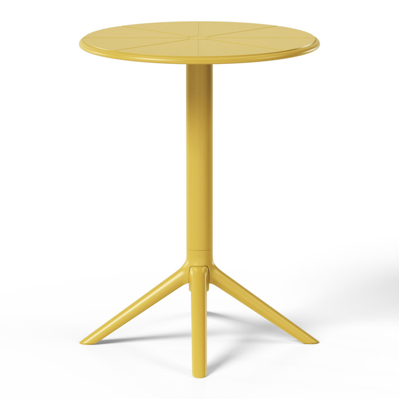 Outdoor Round Dining Table, Yellow