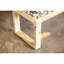 Banc d'appoint Style en noir et blanc avec revêtement en tissu texturé rembourré en bois rustique