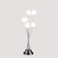 Lampe de table 6 lumières à DEL en acrylique chromé et sphères en aluminium-128547590