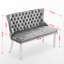 Banquette luxueuse en velours double avec capitonnage fait à la main, dossier à oreilles et pieds en acier plaqué or pour les cuisines modernes de style Mid-Century-884907696-884907700