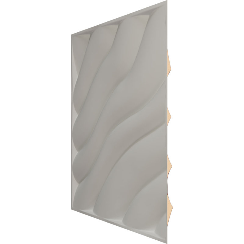 Panneau mural 3D décoratif Modern Wave EnduraWall, Cuivre brillant