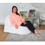 Fauteuil à billes façon chaise longue en similifourrure
