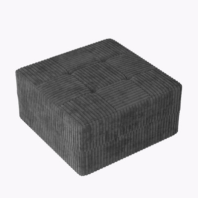 Repose-pieds pour canapé modulaire en velours côtelé