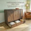 Grand lit escamotable avec station de charge USB, lit armoire en bois de pin-458455685