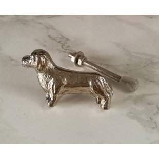 Silver Daschund Sausage Dog Knob