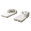 Canapé-lit convertible, canapé-lit pliant en tissu bicolore avec cadre fixe, canapé de plancher