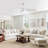 52 Inch Modern White Ceiling Fan With 18W Led Light And Remote Control 3 Abs Blades Noiseless Reversible Dc Motor