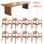 Nordic style solid wood rectangular table set.