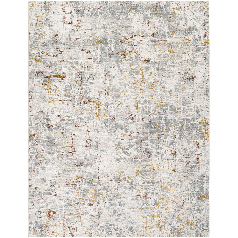 Slate Light Slate/Mustard Area Rug, Rectangle 10' x 13'11"