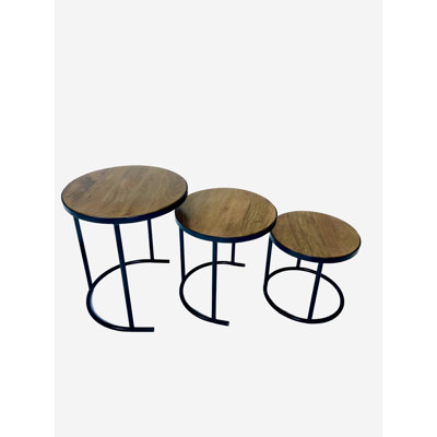 Waltraud Solid Wood Top Nesting Tables
