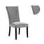 Chaises d'appoint de salle à manger en flannelette contemporaine gris clair et pieds en bois massif avec garniture Nalihead-1963774474