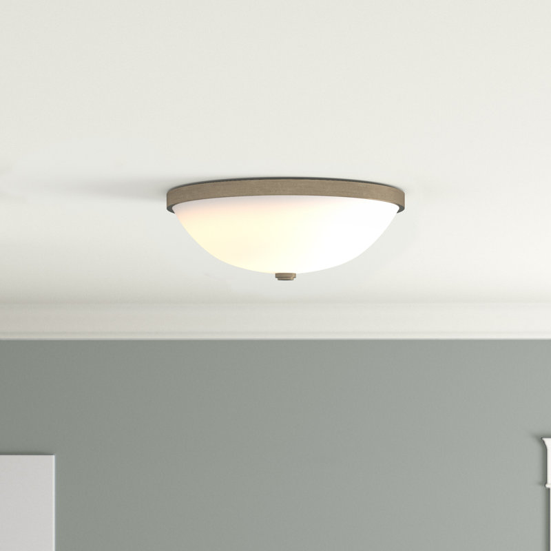 Bookem Glass Flush Mount, Winter Gold