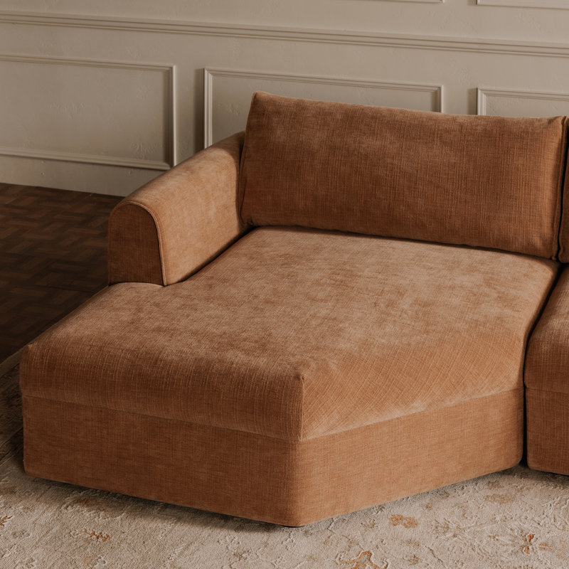Madrid Sectional Cool, Italian Clay Textured Weave , Left Hand Facing