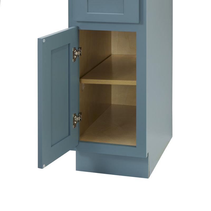Base de meuble-lavabo simple Heyward, H 32,5 po x l 12 po x P 21 po, Bleu-vert