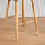 Ensemble de 2 tabourets de bar modernes avec îlot de cuisine avec dossier, accoudoirs, repose-pieds et tabourets de bar rembourrés en tissu de lin-275740729