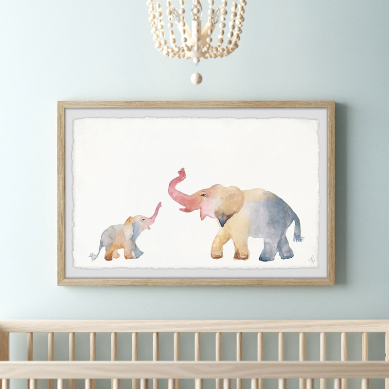 «Jaime Elephant Playtime», art encadré, H 24 po x l 36 po x P 1,5 po