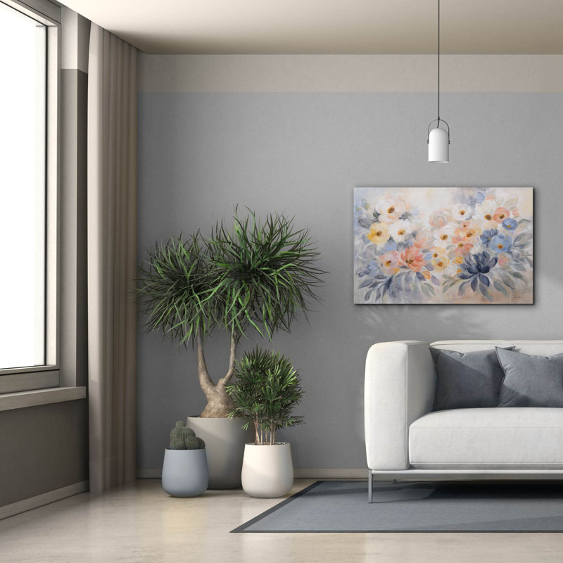  «Parmi les fleurs d'avril» par Silvia Vassileva, art mural sur toile, 40 po x 26 po, H 26 po x l 40 po