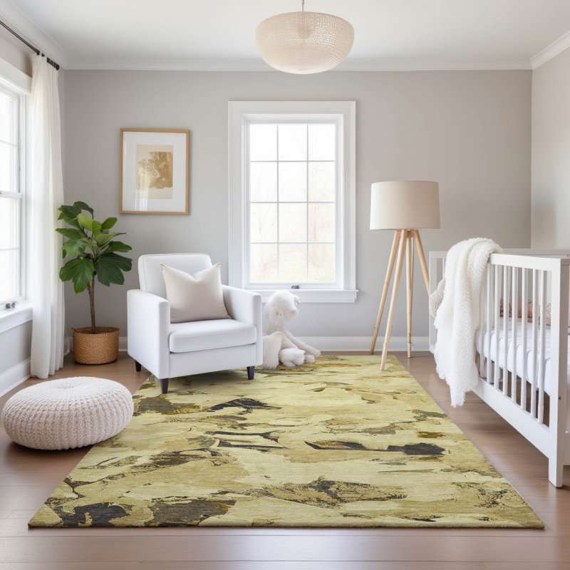 Premium Machine Washable Kumbhar AMF1344 Abstract Rug, Rectangle 10' x 14'