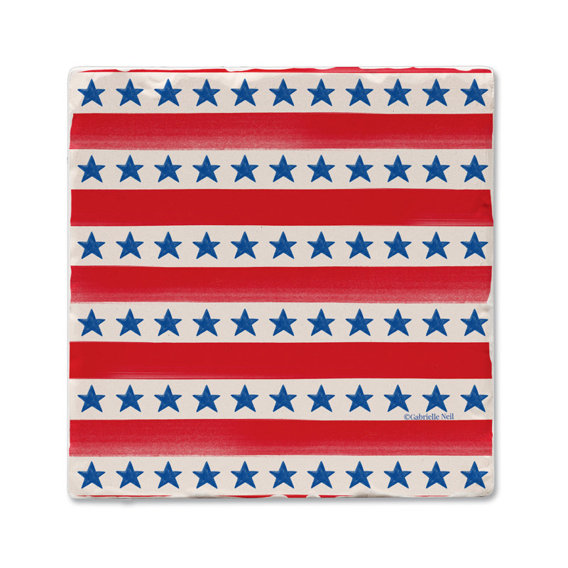 Sous-verre simple à carreaux Stars & Stripes Créez votre propre collection