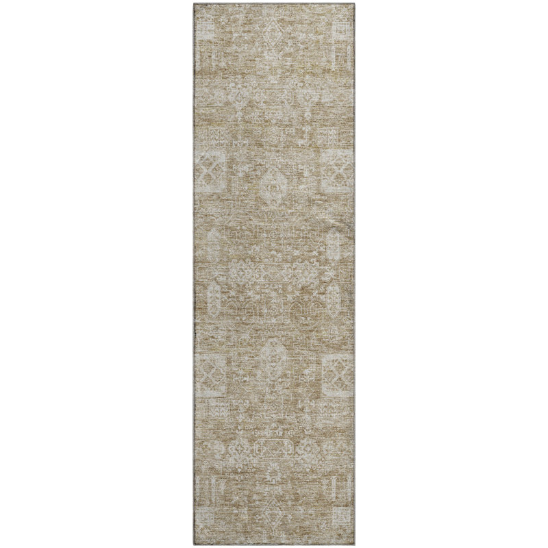 Premium Machine Washable Cerrito Beige Rug, Runner 2'3" x 7'6"