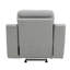 Fauteuil inclinable en cuir gris avec soutien lombaire et chaise rembourrée à blocs souples - 40,23 po Hauteur du ressort sinueux 8