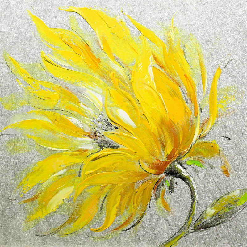 flower - 32"x32" art on canvas
