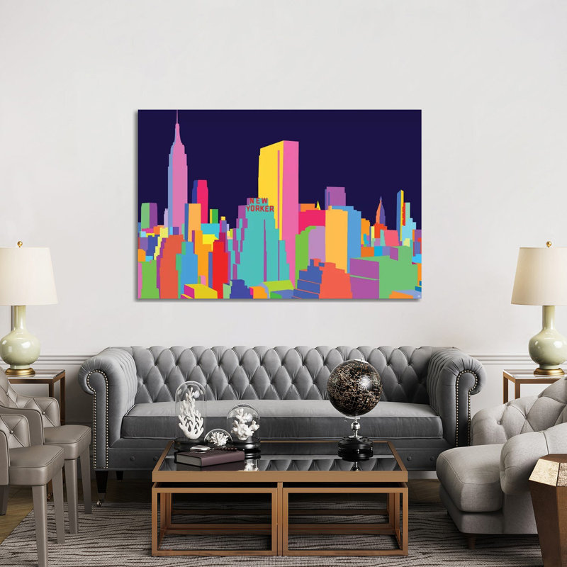 New Yorker And Empire State Building by Yoni Alter - Gallery-Wrapped Canvas Giclée on Canvas, Wrapped Canvas